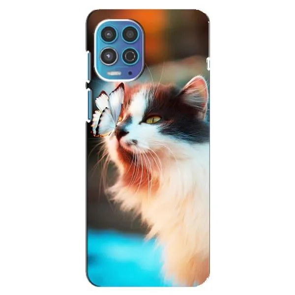 Чехол с принтом «Котик с бабочкой» для Motorola MOTO G100
