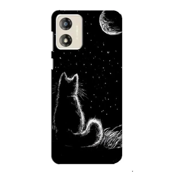 Чехол с принтом «Котик и луна» для Motorola MOTO G13 Чехол с принтом «Котик и луна» для Motorola MOTO G13