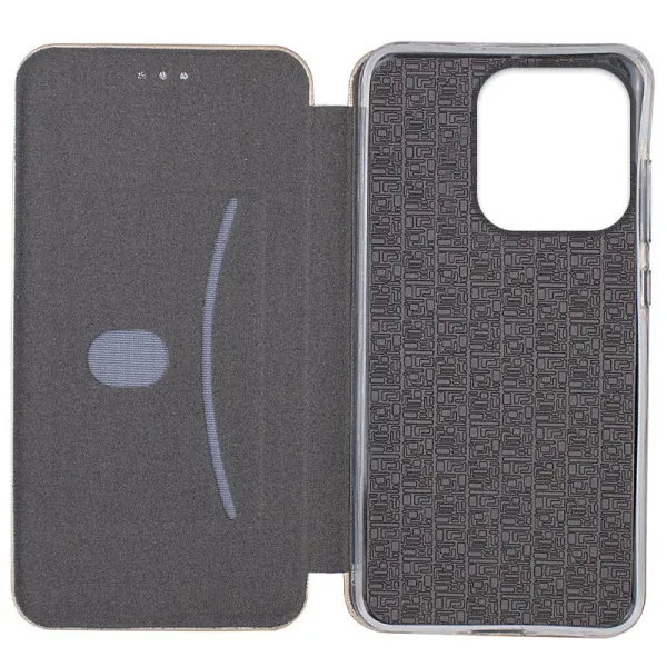 Кожаный чехол-книжка Classy для Motorola Moto G15 Power / G17 Power — Бордовый — фото 2
