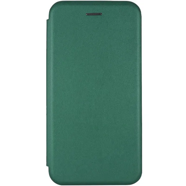 Кожаный чехол-книжка Classy для Motorola Moto G15 Power / G17 Power — Зеленый — фото 1