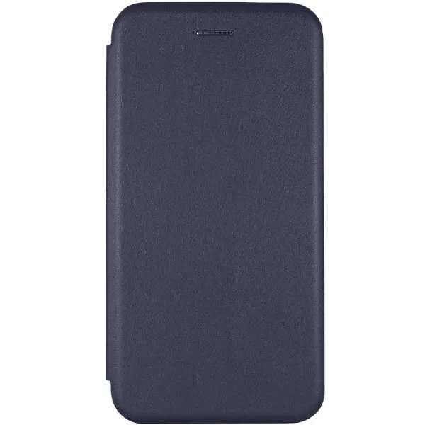 Кожаный чехол-книжка Classy для Motorola Moto G15 Power / G17 Power — Темно-синий — фото 1