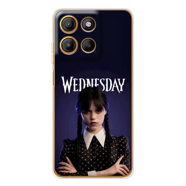 Чехол с принтом «Wednesday» для Motorola Moto G15 Power