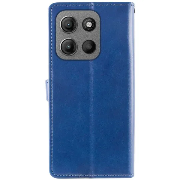 Кожаный чехол-книжка GETMAN Gallant (PU) для Motorola Moto G15 4G — Синий — фото 2 Кожаный чехол-книжка GETMAN Gallant (PU) для Motorola Moto G15 4G — Синий — фото 2