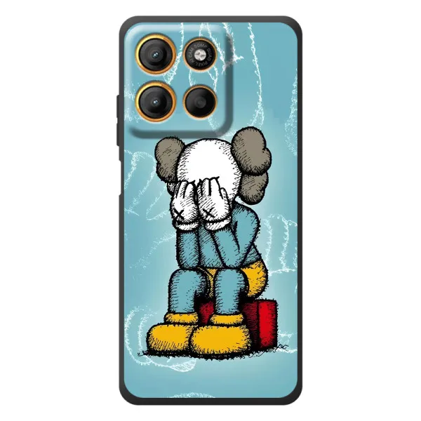 Чехол с принтом «Плач Bearbrick» для Motorola Moto G17 Power