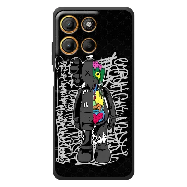 Чехол с принтом «Стиль Bearbrick» для Motorola Moto G17 Power