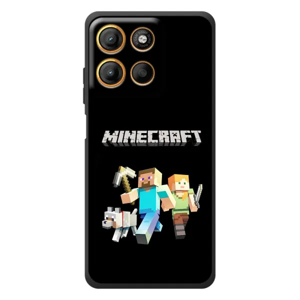 Чехол с принтом «герои Minecraft» для Motorola Moto G17 Power Чехол с принтом «герои Minecraft» для Motorola Moto G17 Power