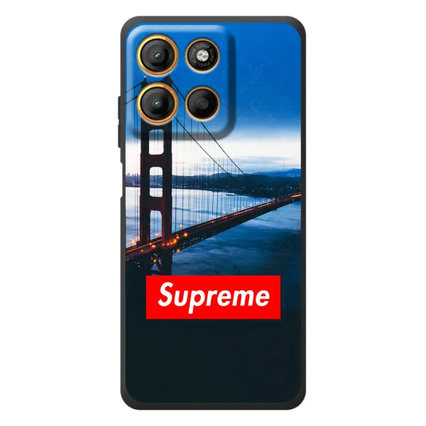 Чехол с принтом «Стиль Supreme» для Motorola Moto G17 Power