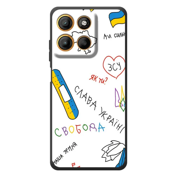 Чехол с принтом «Стикер» для Motorola Moto G17 Чехол с принтом «Стикер» для Motorola Moto G17