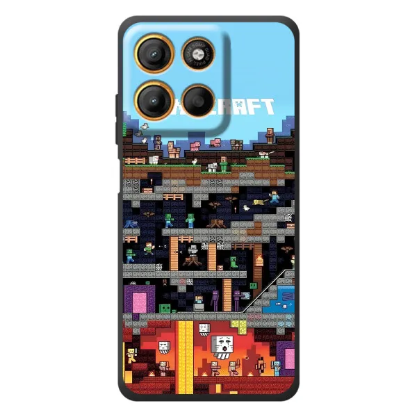 Чехол с принтом «фон Minecraft» для Motorola Moto G17