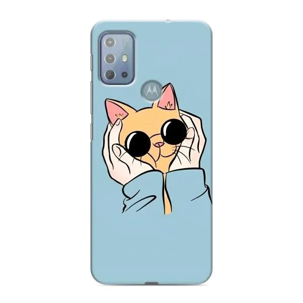 Чехол с принтом «Котик в очках» для Motorola MOTO G20 Чехол с принтом «Котик в очках» для Motorola MOTO G20