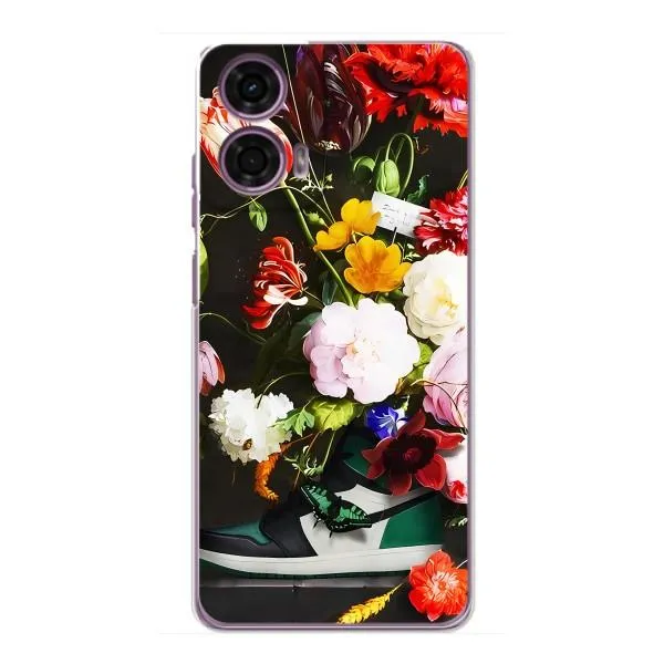 Чехол с принтом «Nike цветы» для Motorola MOTO G24 Power