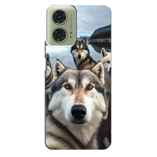 Чехол с принтом «Селфи ХАски» для Motorola MOTO G24 Чехол с принтом «Селфи ХАски» для Motorola MOTO G24