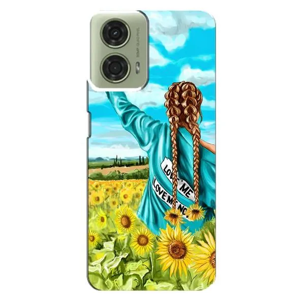Чехол с принтом «Украиночка» для Motorola MOTO G24