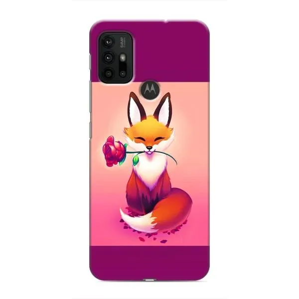 Чехол с принтом «Лисичка с розочкой» для Motorola MOTO G30