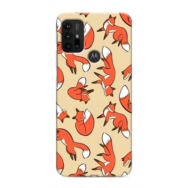 Чехол с принтом «Лисички» для Motorola MOTO G30