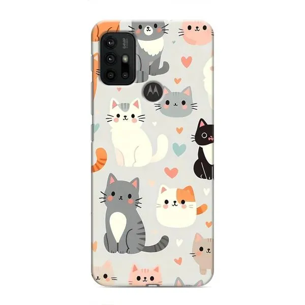 Чехол с принтом «Коллаж котов» для Motorola MOTO G30 Чехол с принтом «Коллаж котов» для Motorola MOTO G30