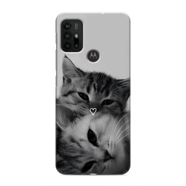 Чехол с принтом «Пара котов» для Motorola MOTO G30 Чехол с принтом «Пара котов» для Motorola MOTO G30