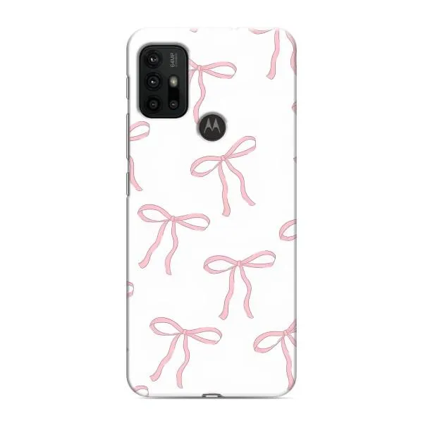 Чехол с принтом «Розовые бантики» для Motorola MOTO G30