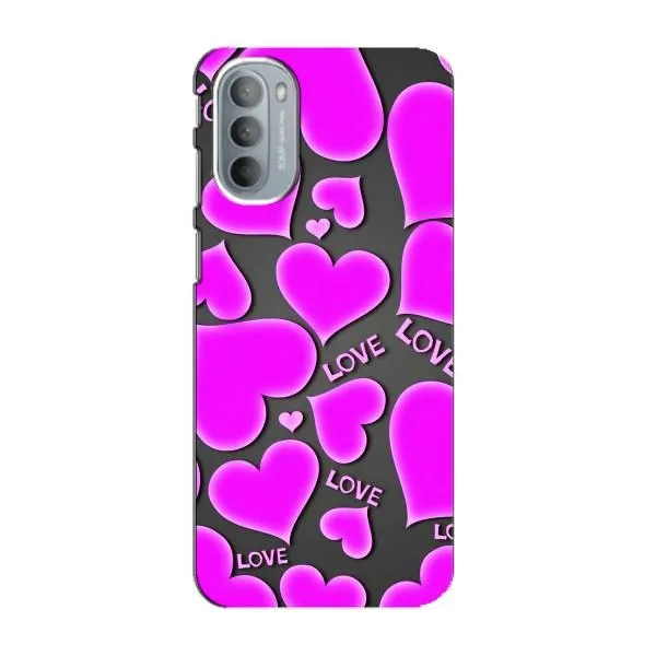 Чехол с принтом «Pink hearts» для Motorola MOTO G31 Чехол с принтом «Pink hearts» для Motorola MOTO G31