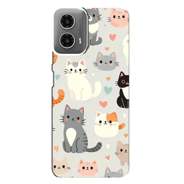 Чехол с принтом «Коллаж котов» для Motorola MOTO G34 Чехол с принтом «Коллаж котов» для Motorola MOTO G34