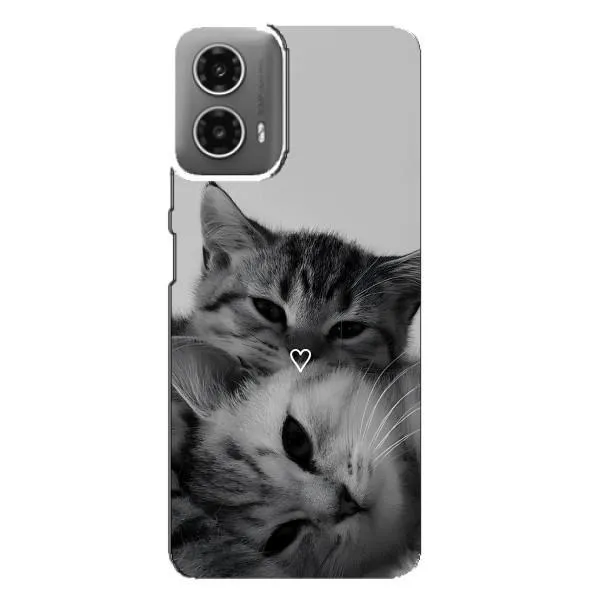 Чехол с принтом «Пара котов» для Motorola MOTO G34 Чехол с принтом «Пара котов» для Motorola MOTO G34