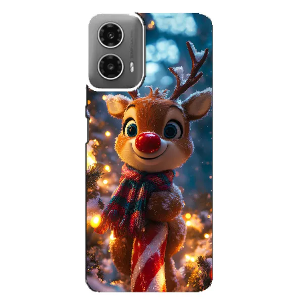 Чехол с принтом «Олень с шарфом» для Motorola MOTO G34
