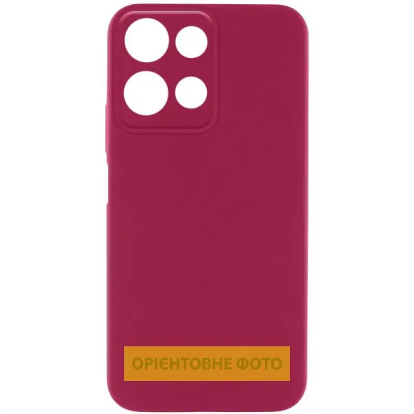 Чехол Silicone Cover Ummi Lakshmi Full Camera (AA) для Motorola Moto G35 — Бордовый