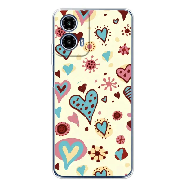 Чехол с принтом «Сердечки» для Motorola Moto G35 Чехол с принтом «Сердечки» для Motorola Moto G35