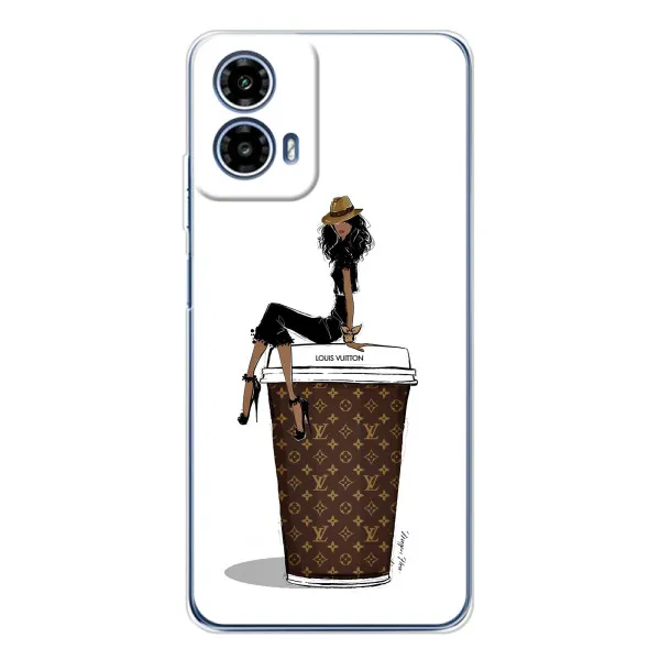 Чехол с принтом «кофе LOUIS VUITTON» для Motorola Moto G35