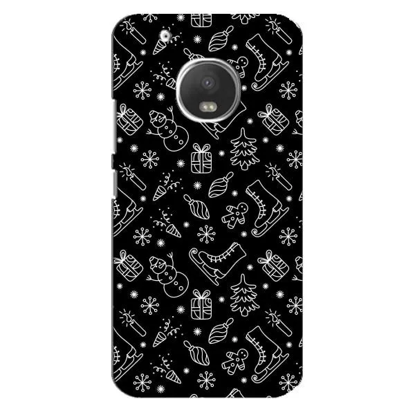 Чехол с принтом «Новогодний фон» для Motorola MOTO G5 Plus