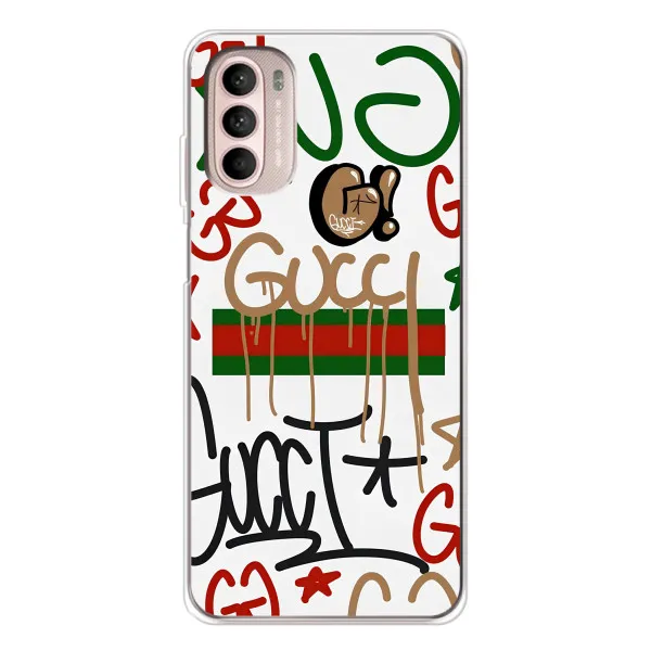 Чехол с принтом «Стиль GUUCI» для Motorola MOTO G52