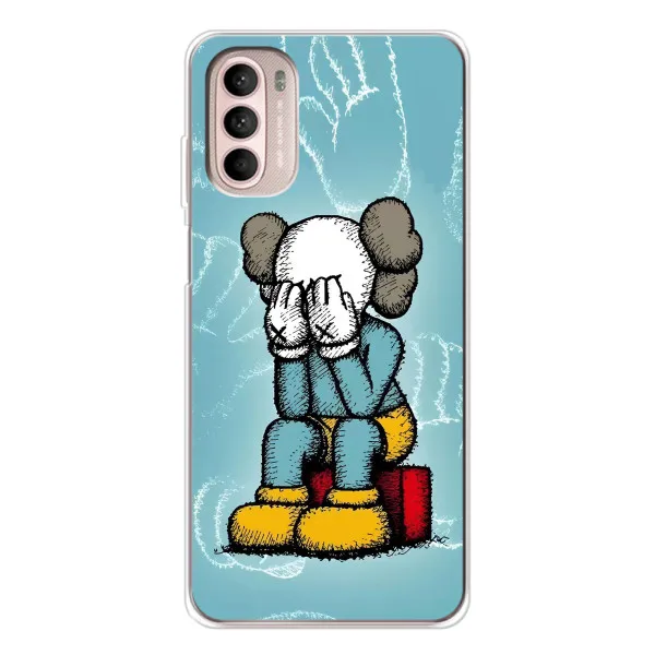 Чехол с принтом «Плач Bearbrick» для Motorola MOTO G52
