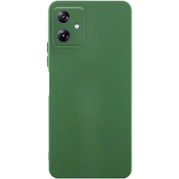 Чехол TPU GETMAN Liquid Silk Full Camera для Motorola Moto G54 — Зеленый