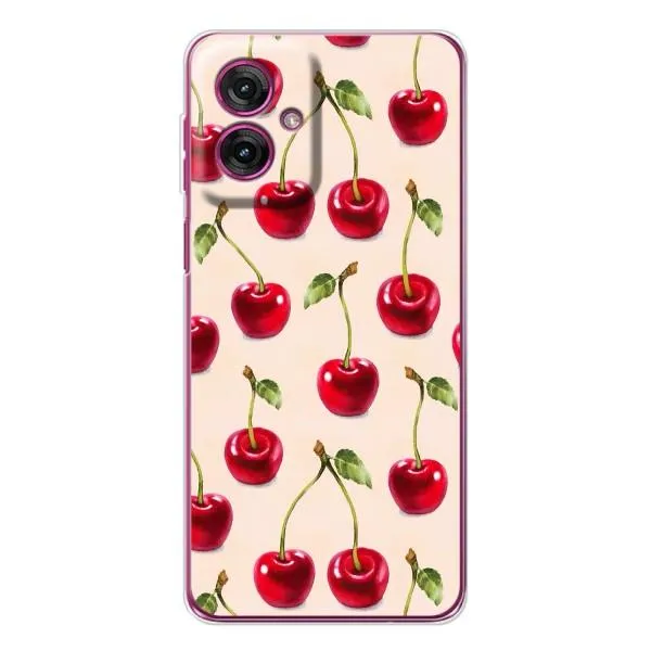 Чехол с принтом «Вишня» для Motorola Moto G55