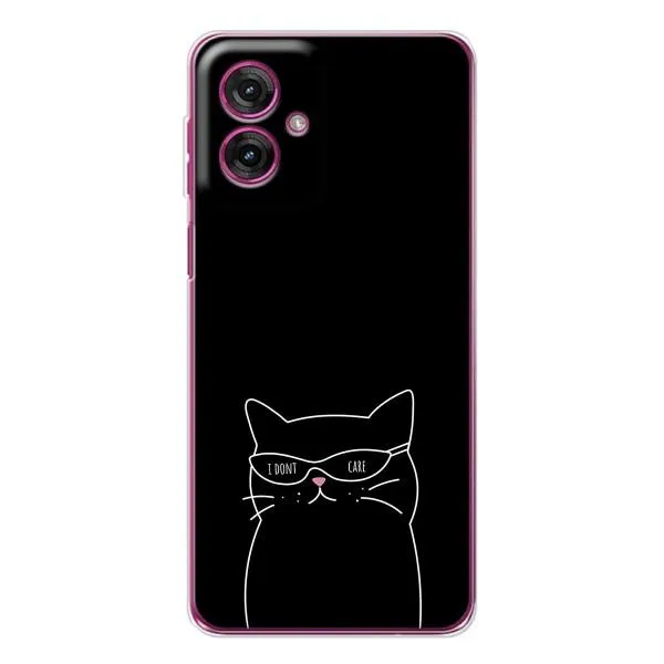 Чехол с принтом «Равнодушный кот» для Motorola Moto G55