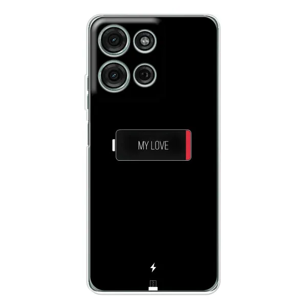 Чехол с принтом «Love battery» для Motorola MOTO G56