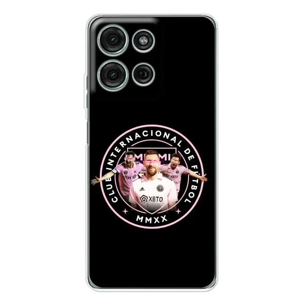 Чехол с принтом «Месси в лого» для Motorola MOTO G56 Чехол с принтом «Месси в лого» для Motorola MOTO G56