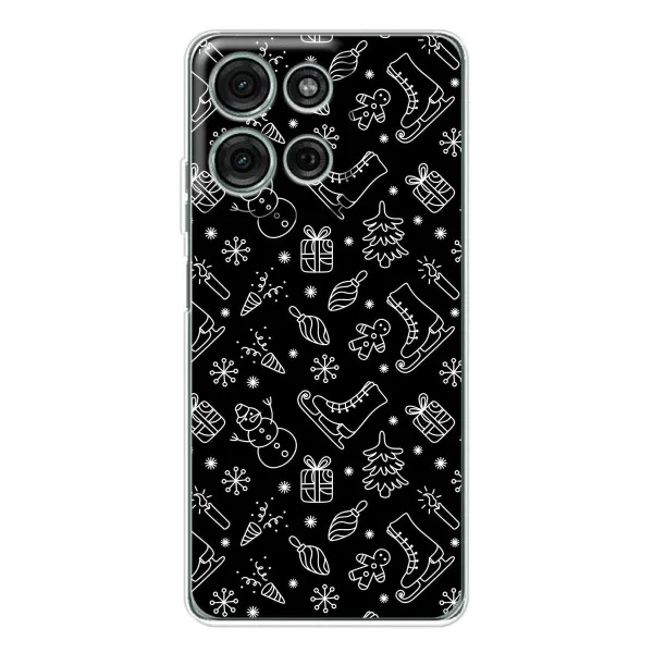 Чохол з принтом «Новорічний фон» для Motorola MOTO G56 Чохол з принтом «Новорічний фон» для Motorola MOTO G56