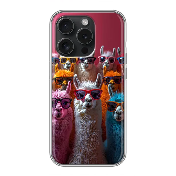 Чехол с принтом «Ламы в очках» для Motorola Moto G57