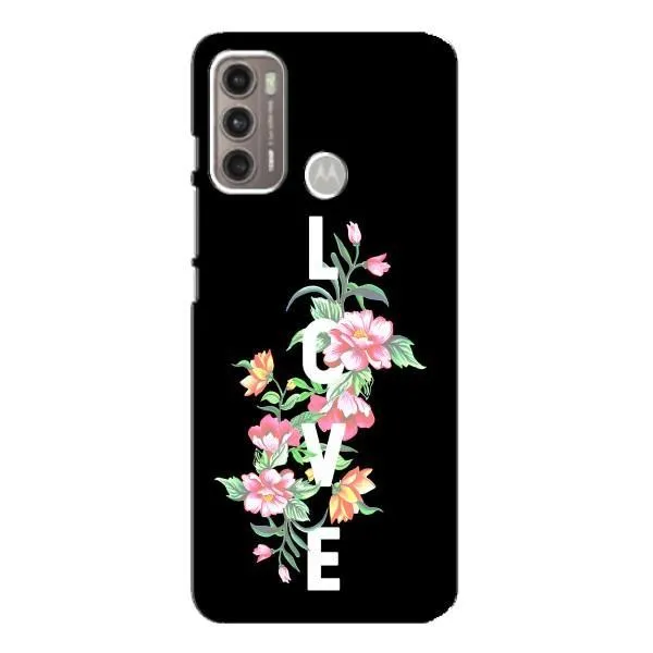 Чехол с принтом «Цветы LOVE» для Motorola MOTO G60 Чехол с принтом «Цветы LOVE» для Motorola MOTO G60