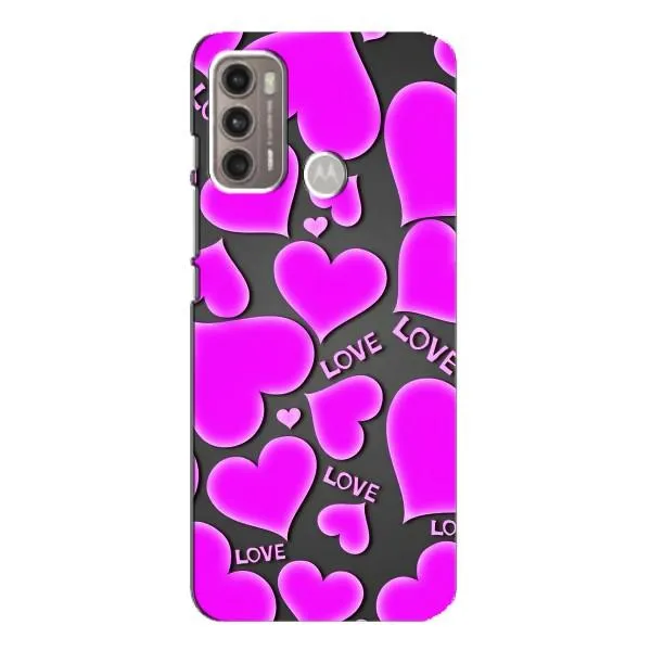 Чехол с принтом «Pink hearts» для Motorola MOTO G60 Чехол с принтом «Pink hearts» для Motorola MOTO G60