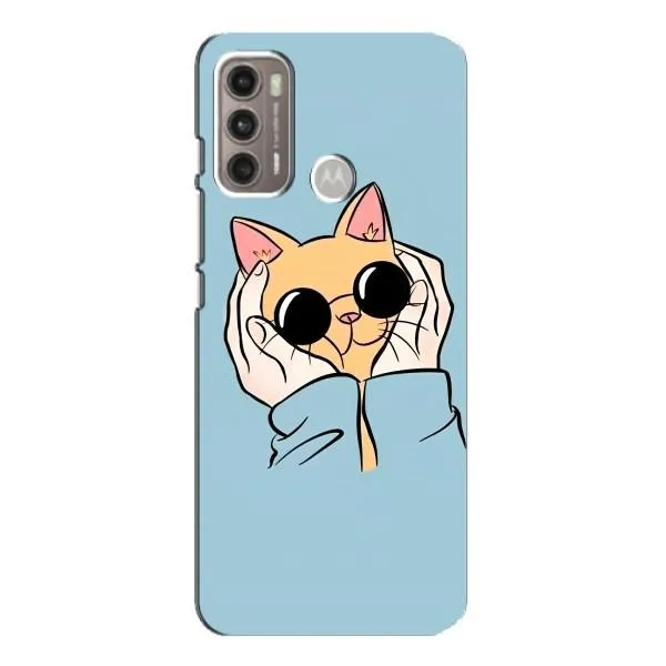 Чехол с принтом «Котик в очках» для Motorola MOTO G60 Чехол с принтом «Котик в очках» для Motorola MOTO G60