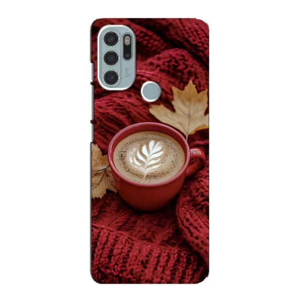 Чехол с принтом «Кофе на пледе» для Motorola MOTO G60s Чехол с принтом «Кофе на пледе» для Motorola MOTO G60s