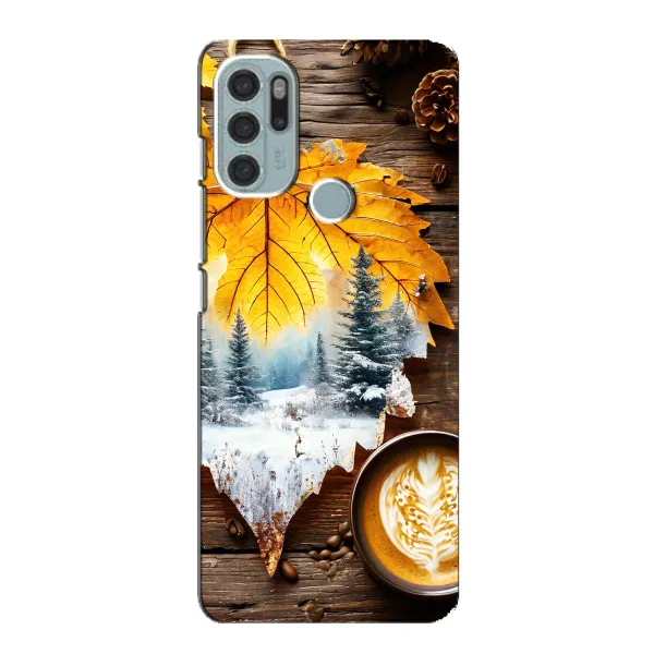 Чехол с принтом «Осенне-зимний кофе» для Motorola MOTO G60s Чехол с принтом «Осенне-зимний кофе» для Motorola MOTO G60s