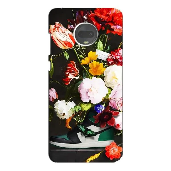 Чехол с принтом «Nike цветы» для Motorola MOTO G7 Plus