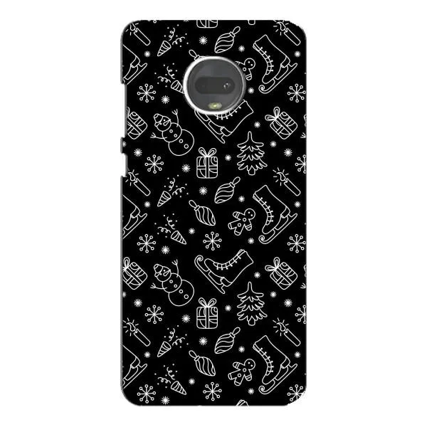 Чехол с принтом «Новогодний фон» для Motorola MOTO G7 Plus