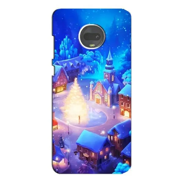 Чехол с принтом «Рождественский город» для Motorola MOTO G7 Plus