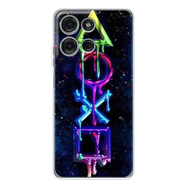 Чехол с принтом «Pleystation лого» для Motorola Moto G75 Чехол с принтом «Pleystation лого» для Motorola Moto G75
