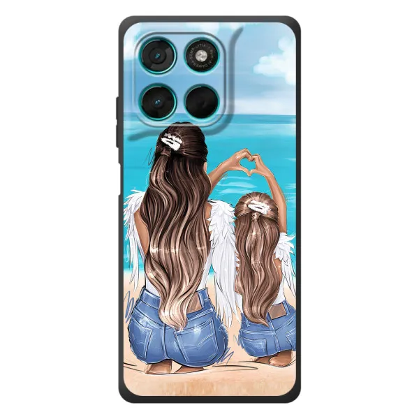 Чехол с принтом «Мама с доченькой» для Motorola Moto G77 Чехол с принтом «Мама с доченькой» для Motorola Moto G77