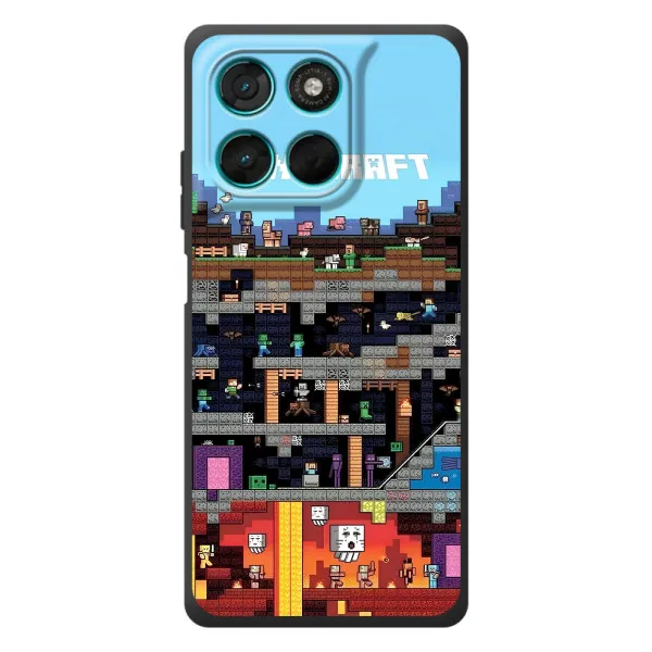 Чехол с принтом «фон Minecraft» для Motorola Moto G77 Чехол с принтом «фон Minecraft» для Motorola Moto G77